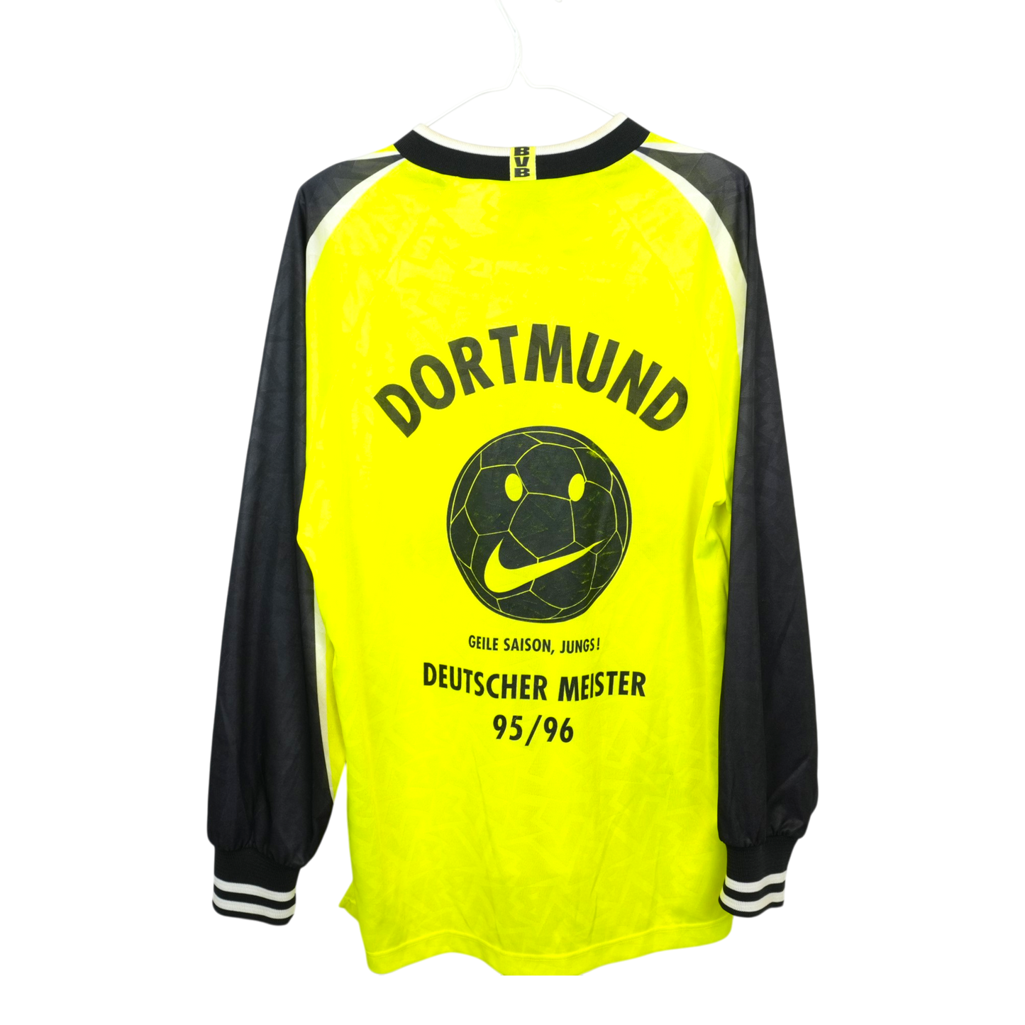BVB Dortmund 1995-96 Heim Meisterschaftstrikot Langarm (L)