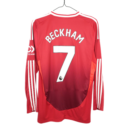 Manchester United Beckham 2024-25 Heim Langarm (M)