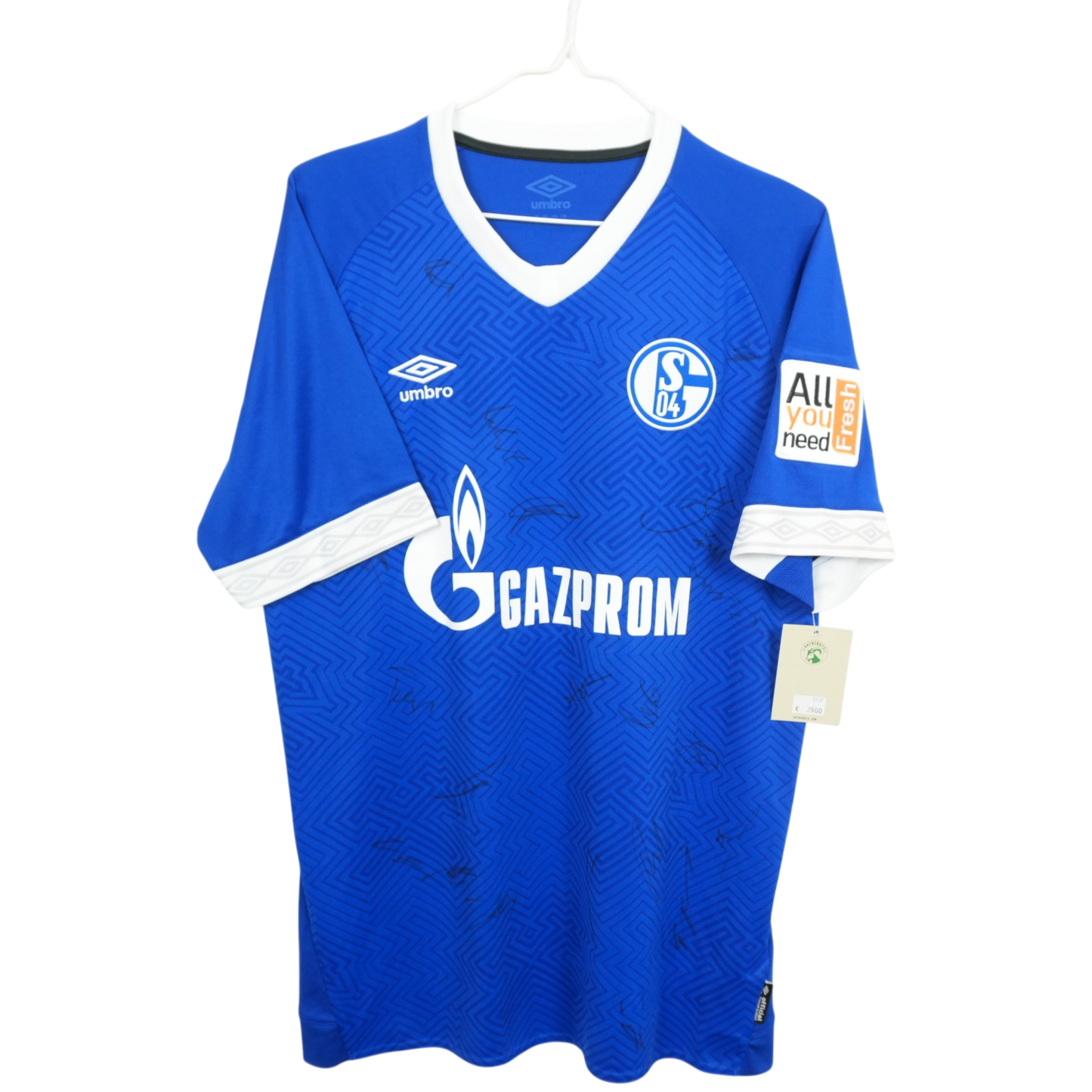 Schalke 2018-19 Heim mit Unterschriften (L)