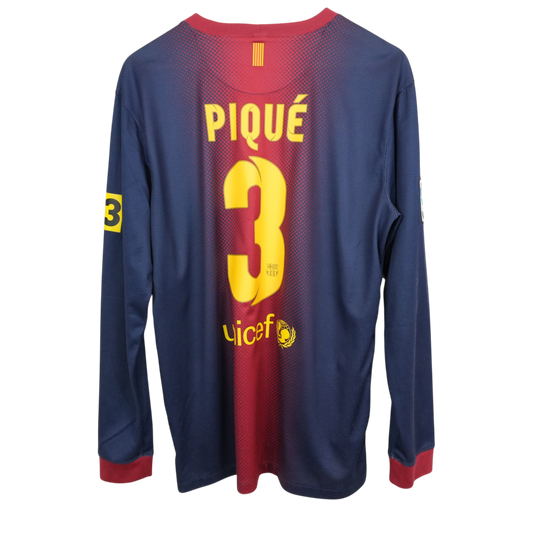 Barcelona Pique 2012-13 Heim Langarm (L)