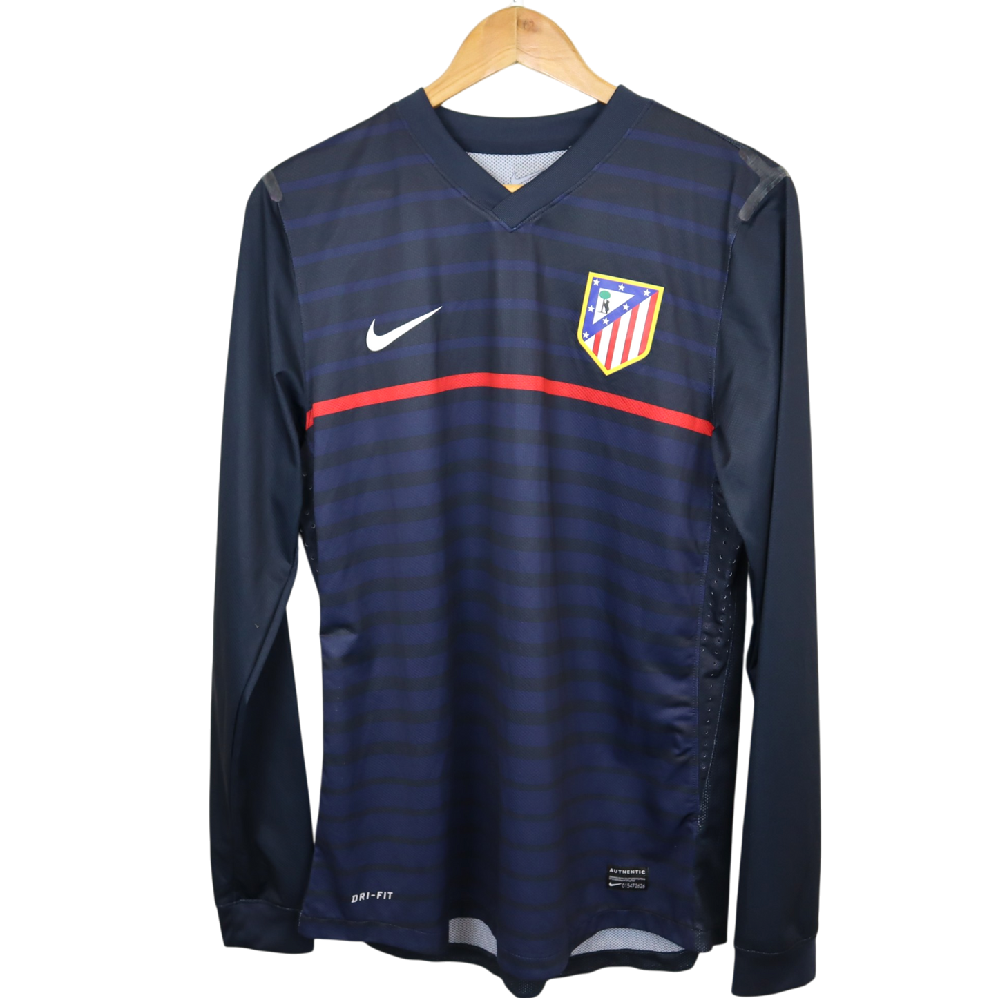 Atletico Madrid Gabi 2011-12 Matchprepared Auswärts Langarm (L)