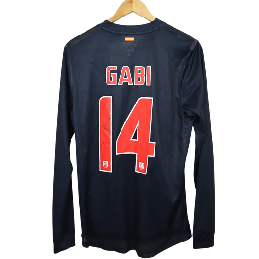 Atletico Madrid Gabi 2011-12 Matchprepared Auswärts Langarm (L)