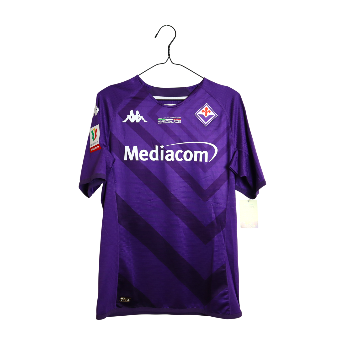 Fiorentina Amrabat 2022-23 Matchprepared Coppa Italia Finale mit Unterschrift (L)