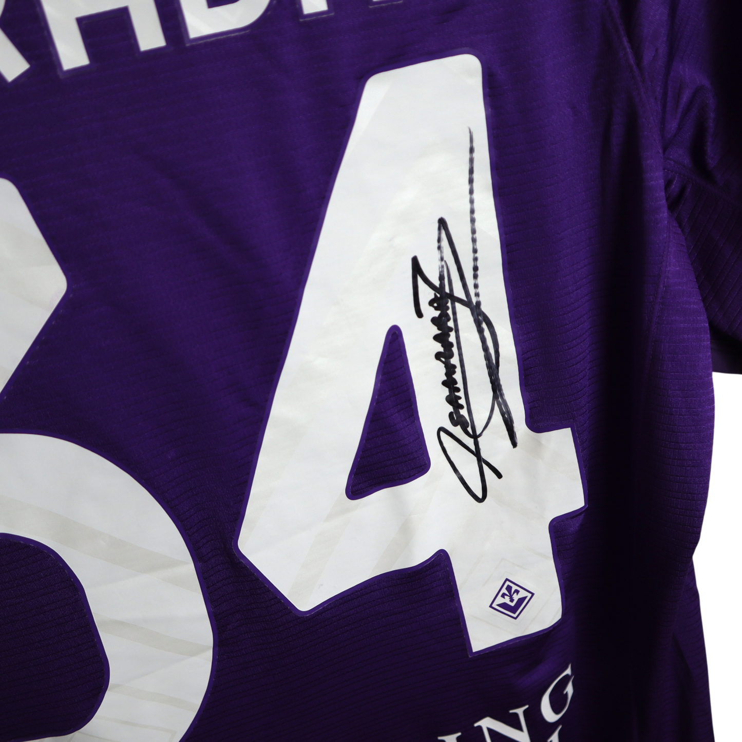Fiorentina Amrabat 2022-23 Matchprepared Coppa Italia Finale mit Unterschrift (L)