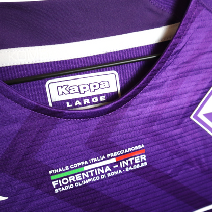 Fiorentina Amrabat 2022-23 Matchprepared Coppa Italia Finale mit Unterschrift (L)