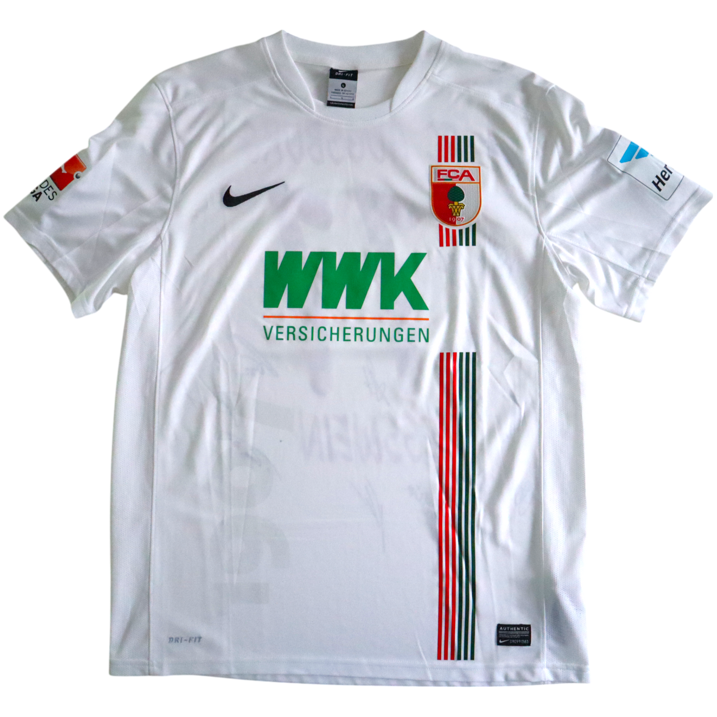 Augsburg Esswein Trikot Heim MIT Unterschriften 2015-2016 (L)